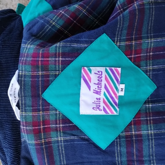 Julia Michaels Teal Vintage Cotton Twill 4 Button Coat - Picture 12 of 16